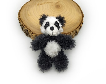 Accessoires photo Panda, Animal en peluche Panda, Peluches nouveau-nés, Amours de bébé, Panda en peluche, Jouet tricoté à la main, Jouets flous, Shower de bébé Panda