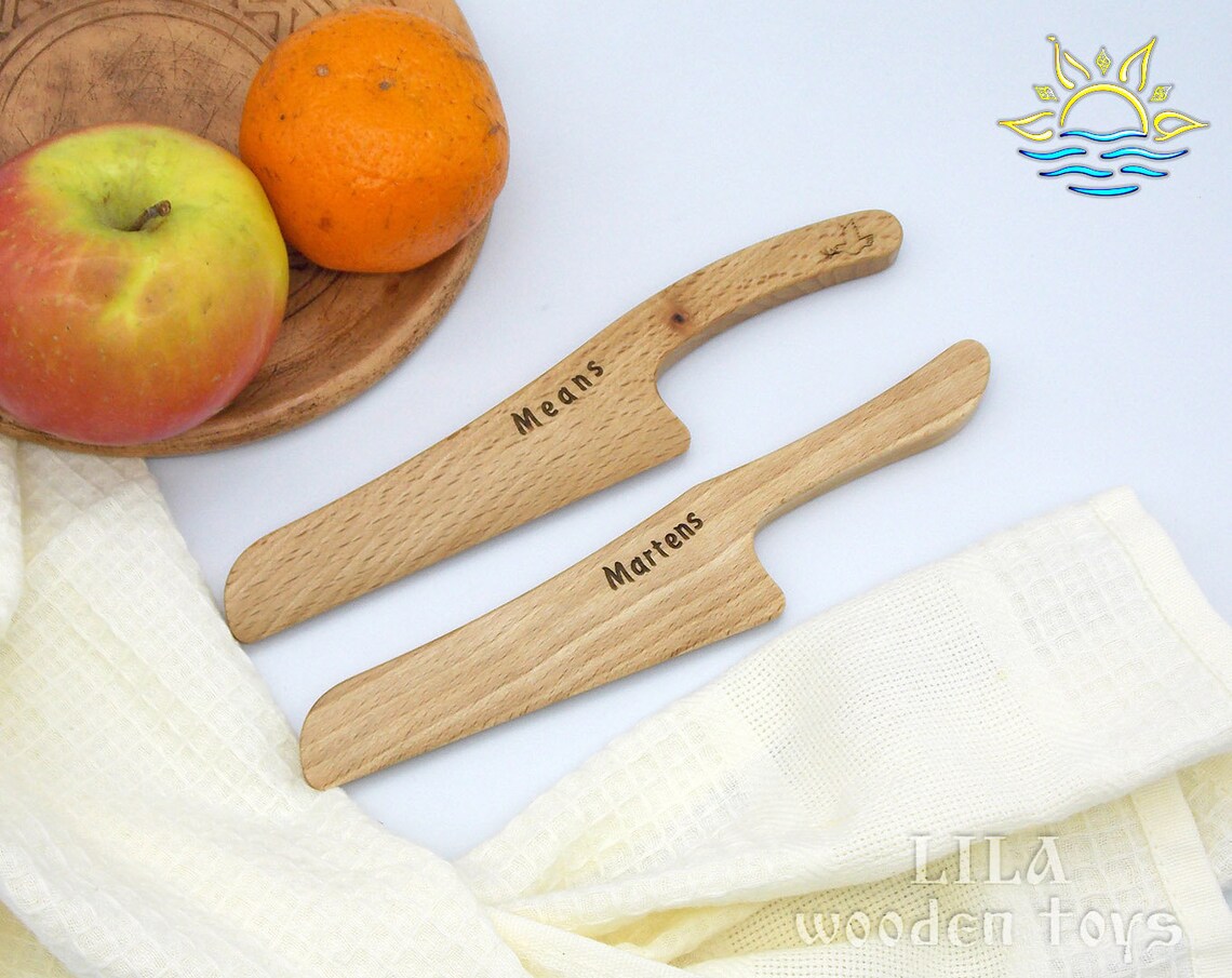 Wooden knife for kids Safe wooden knife Personalized Etsy