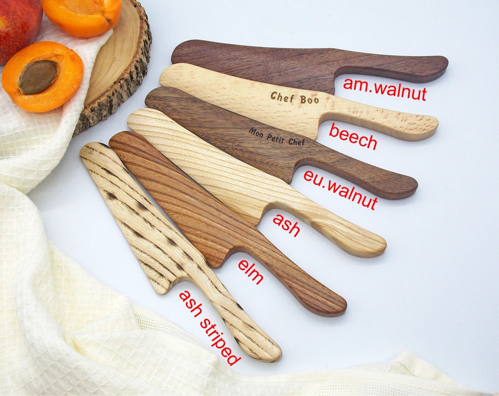 Set of 2 Safe Knives for Kids Montessori Knife Wooden Knife Etsy