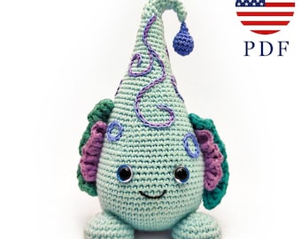 Water Sprite Crochet Pattern: Amigurumi Sea Animal Toy (PDF Tutorial)