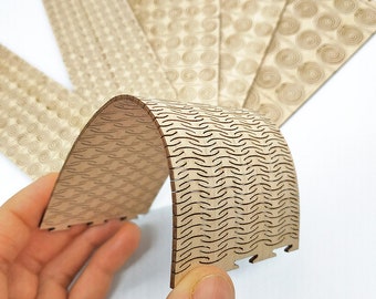 Flexible Plywood Laser Cut Files: 17 Designs (Digital Template)