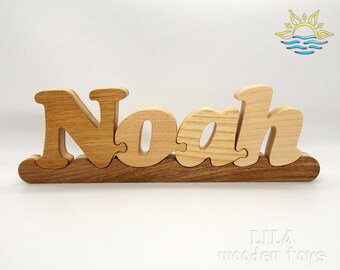 Wooden name puzzle Christmas gift toddler Custom puzzle Name puzzle for toddler First birthday gift Nursery decor Christmas baby gift