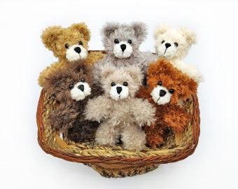 Newborn knitted bear, Baby stuffies, Newborn photography props, Baby lovie, Fluffy toy, Plush bear