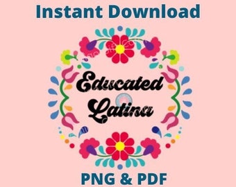 Latina educada PNG PDF 300 DPI Archivo digital para graduación * Senior 22