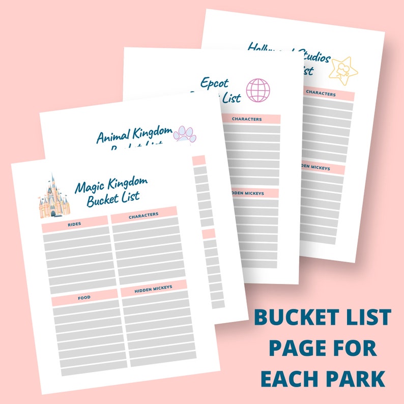 WDW Printable Travel Planner - Etsy