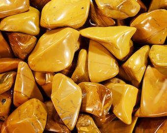 Mustard Yellow Jasper Crystal 1 Inch Tumbled Polished Rock Mustard Yellow Jasper Crystal 1 Inch Tumbled Polished Rock