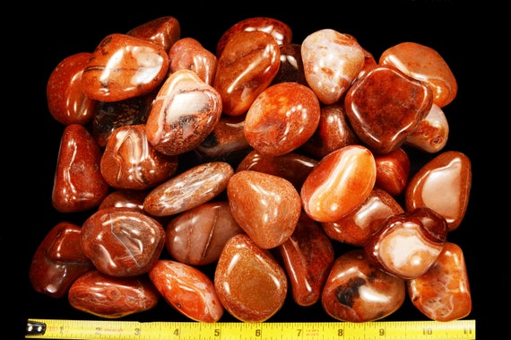 Red Agate Crystal 2 1/2" Tumbled Polished Rock Mineral Specimen Chakra Healing Red Agate Crystal 2 1/2" Tumbled Polished Rock Mineral Specimen Chakra Healing