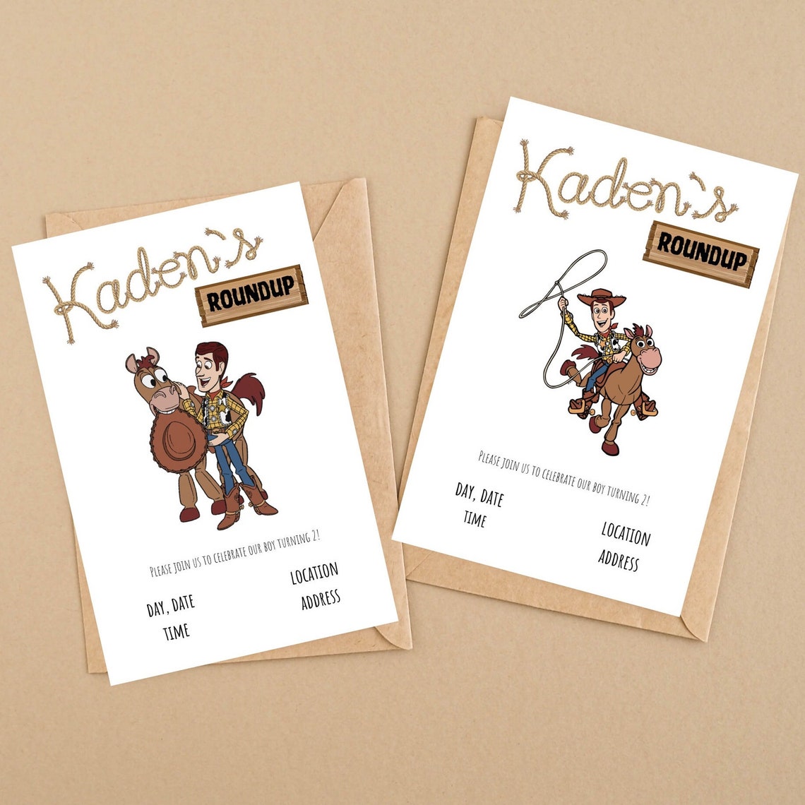 Toy Story Woody's Roundup Birthday Invitation Etsy