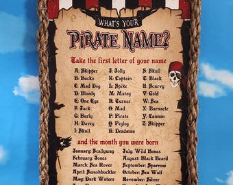 Pirate Name Sign