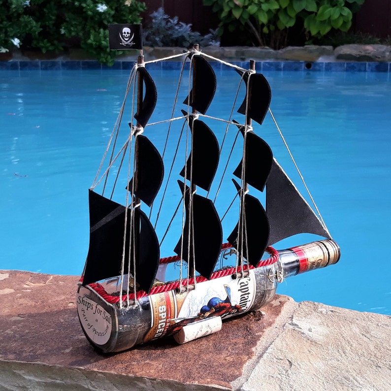 Captain Morgan Pirate ship Pirate decor & gift Pirate | Etsy