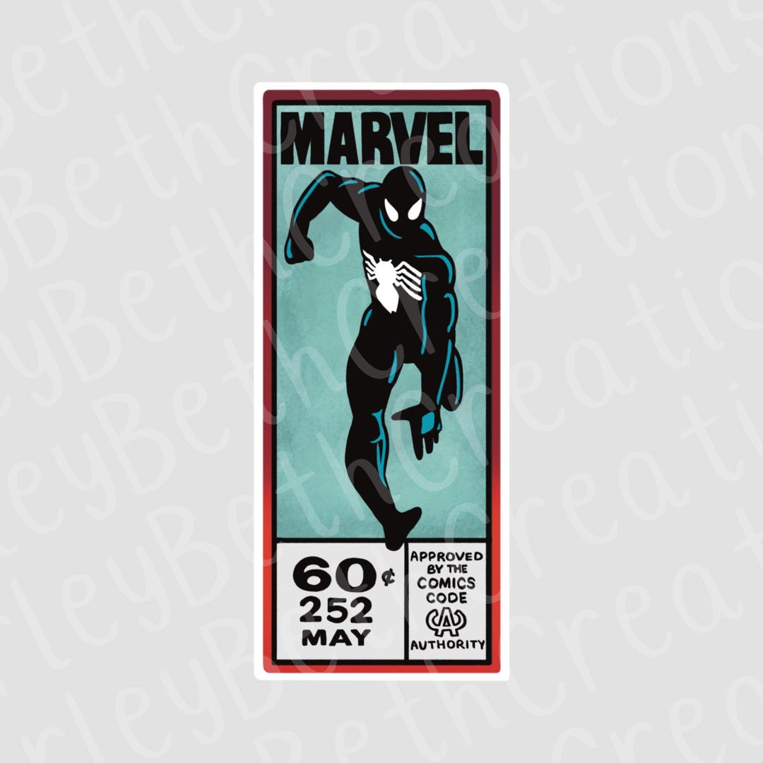 Spider-man 252 Corner Box Sticker | Marvel Sticker | Marvel Comics - Etsy