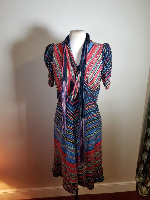 30s striped dress - image 3