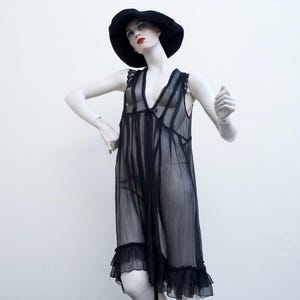 Vintage silk dress, Babydoll, UK 14+ Volup