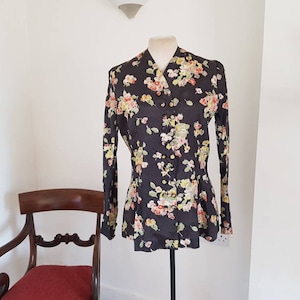 30s floral jacket or top