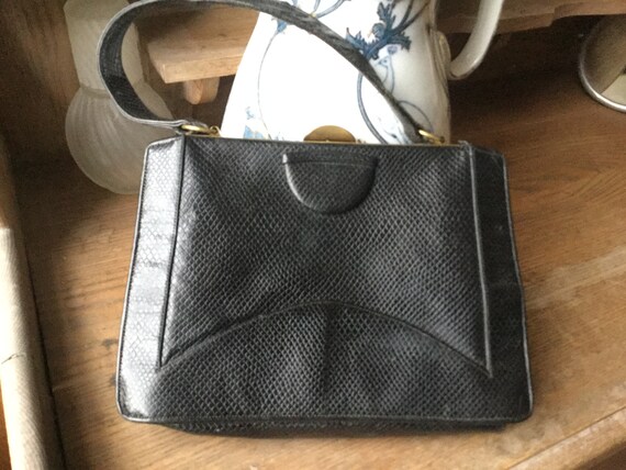 Vintage black handbag 30s 40s