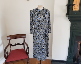 40s print dress