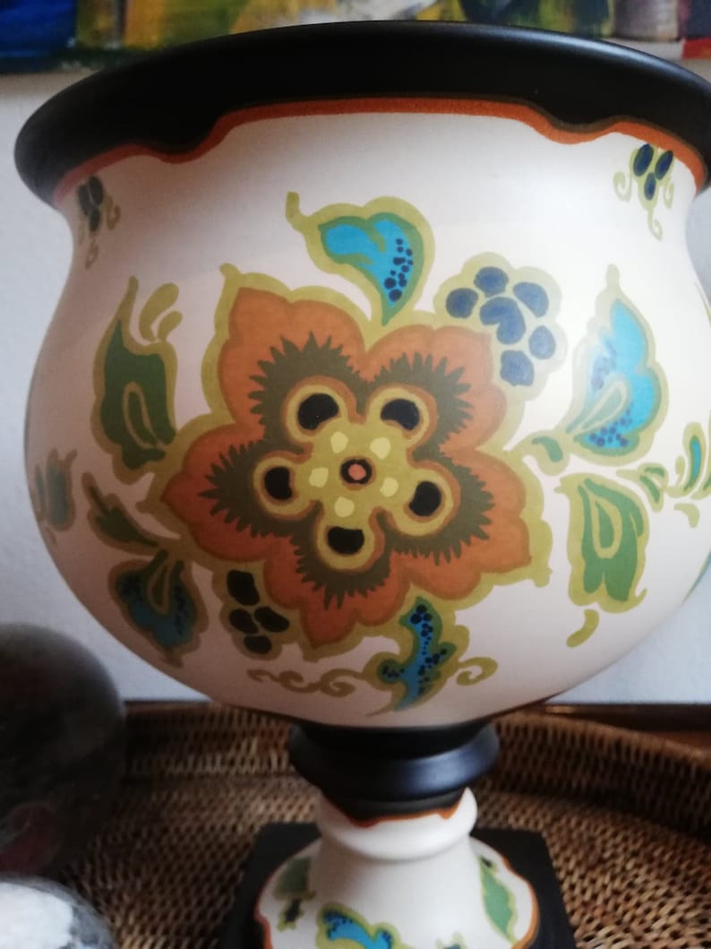 Gouda plateel Modica Zuid Holland bloempot op voet