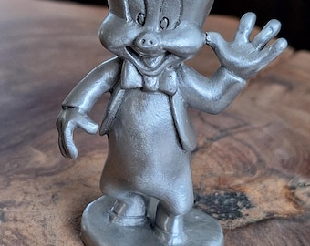 Cerdo Porky Warner Bross Rawcliffe 1996 peltre