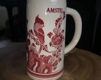 Red Delft Amstel bierpul porselein
