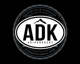 ADK Sticker + Free Shipping! / Adirondacks Sticker / ADK Mountain Sticker / Adirondacks Decal / Adventure Decal / Mountain Decal