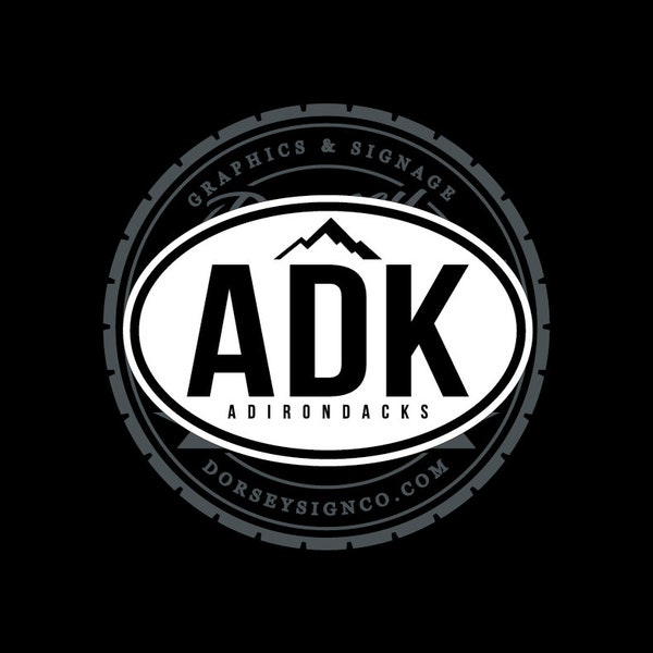 ADK Sticker + Free Shipping! / Adirondacks Sticker / ADK Mountain Sticker / Adirondacks Decal / Adventure Decal / Mountain Decal