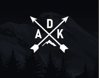 ADK Compass Sticker + Free Shipping! / Adirondacks Sticker / ADK Mountain Sticker / Adirondacks Decal / Adventure Decal / Mountain Decal