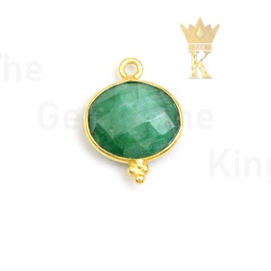 2 Pcs 9 Color - Gemstone Quartz Connector Findings, Oval Shape Link Connector, Gold Plated Bezel Gemstone Connector Selling 2 Pcs (TGK91223)