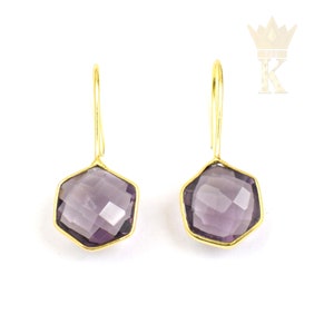 Edelsteinohrring, achteckige Formohrringset, Labradoritohrring, schwarzer Onyxohrring, Geburtssteinohrring, Geschenk für sie (TGK51525)
