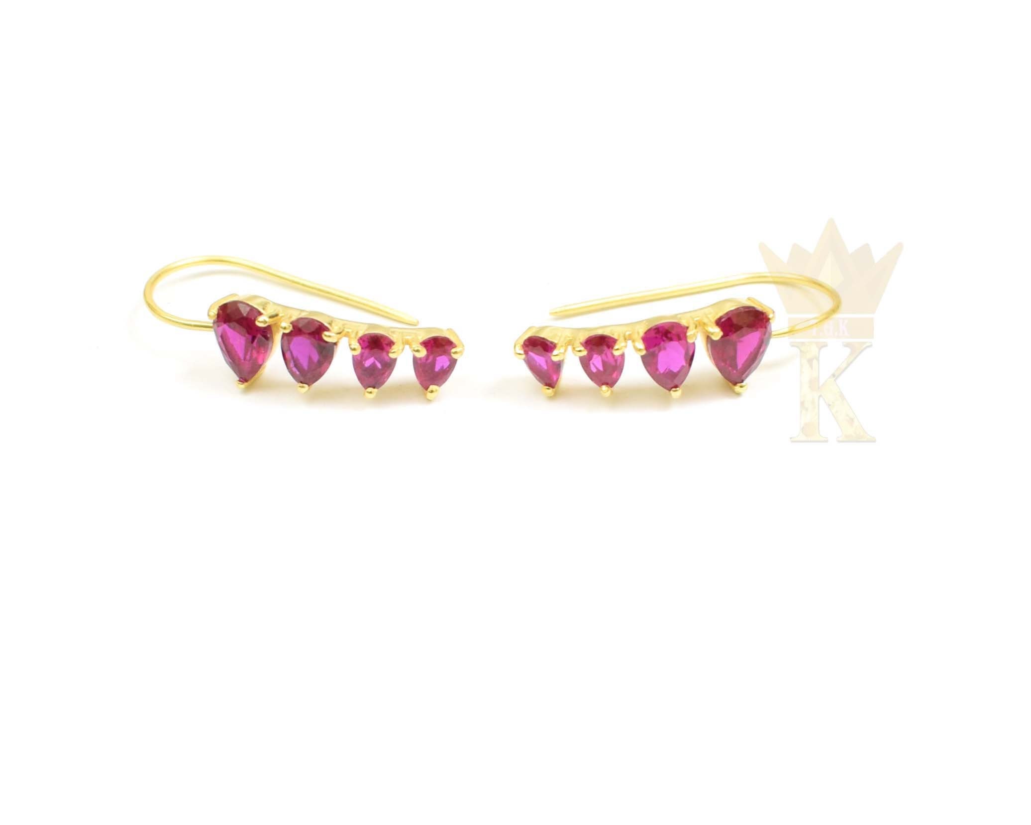 Cubic Zircon Earring~ Faceted Cut Stone Earring, Wedding