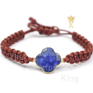 Natürliches Edelstein-Faden-Armband, Schnurarmband, verstellbares Armband, Kristallarmband, Seilarmband für Frauen, handgefertigtes Armband (TGK2235)