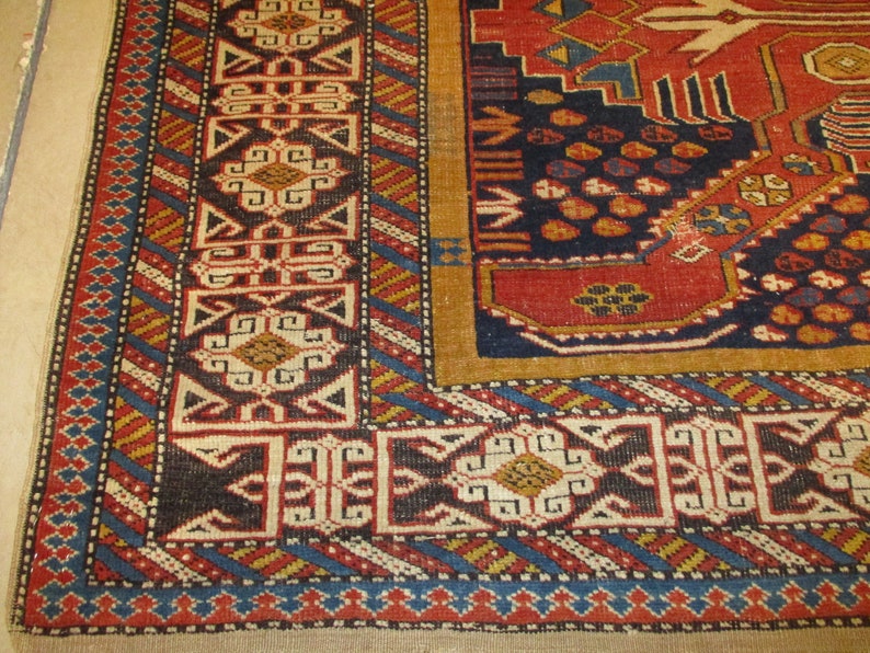 Antique Shirvan/Kuba Caucasian Oriental rug 47 X 64 7995 image 4