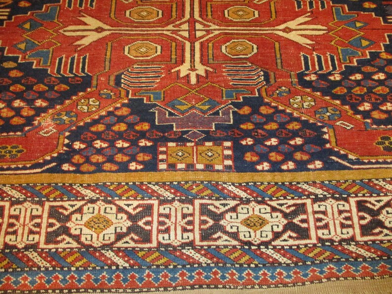 Antique Shirvan/Kuba Caucasian Oriental rug 47 X 64 7995 image 2
