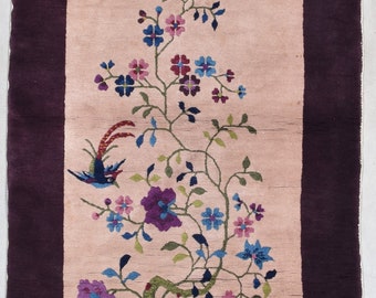 Art Deco Chinese Oriental Rug 3’0″ X 5’8″