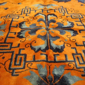 Antique Art Deco Chinese Oriental rug #8032 9'x12' image 3