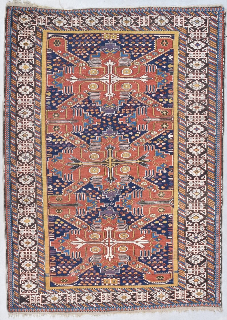 Antique Shirvan/Kuba Caucasian Oriental rug 47 X 64 7995 image 1