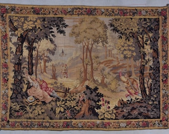 Antique Flemish Tapestry 4’2” X 5’8” #8069