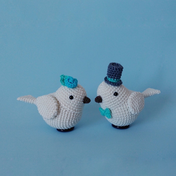 THE LOVEBIRDS - crochet amigurumi pattern by Maria Handmade Design