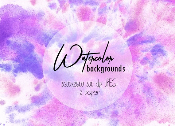 Artistic Purple Background Clipart Texture Watercolor Pink Etsy