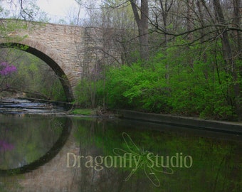 Stone Arch Bridge Photography, Nature Photography, Nature Print, Digital Download, Wall Art, Home Decor, Landscape Photography, Stone Bridge