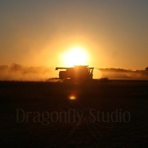 Harvest Time, Rural Illinois Farm, Farming Photography, Digital Download, Farm Prints, Farm Photo, Home Decor