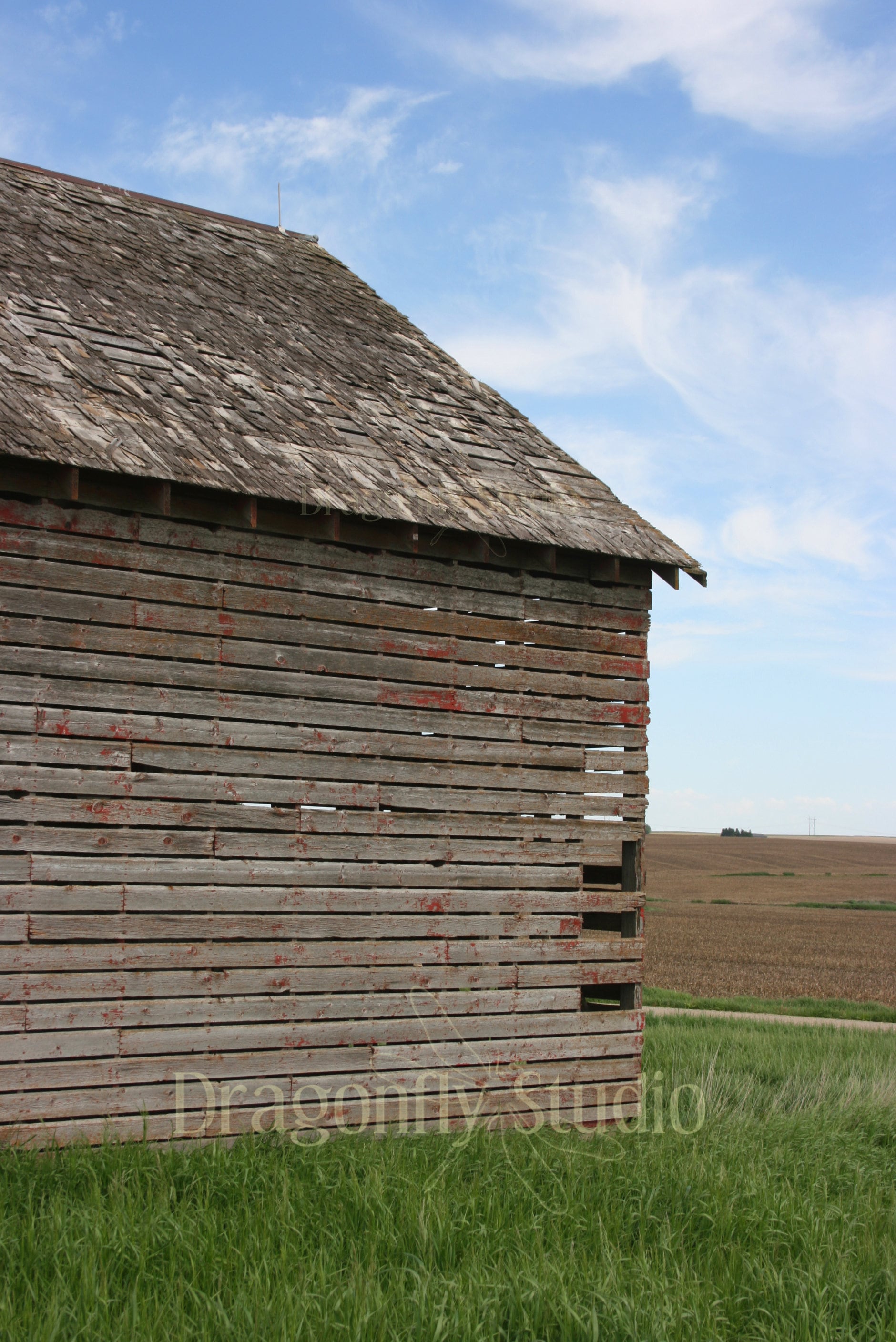 Iowa Corn Crib, Farm Photography, Rural Photography, Digital Download, Wall Art Decor, Farm Art Photo, Home Decor