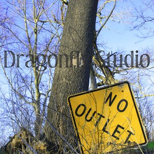 No Outlet, Road Sign,Street Sign, Abandoned Sign, Digital Download, Home Decor