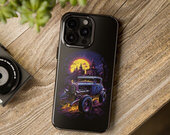 Hot Rod Tough Handyhülle im Halloween-Stil | benutzerdefinierte Ratrod Handyhülle | Schützende Handytasche | iPhone | Pixel | Samsung