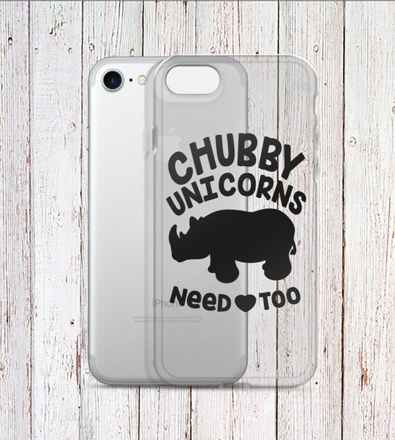 Clear Iphone Case Chubby Unicorns Need Love Too Phone Case Etsy