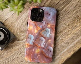 Vintage caramelo fantasmas halloween Tough Phone Case / cubierta de teléfono personalizada / funda protectora del teléfono / iPhone / Samsung