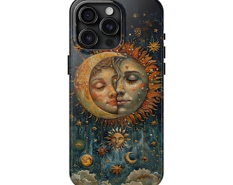 Sol, måne, stjärna, telefonskal, present till rymdälskare, iPhone-skal till Samsung, astrologi, present till honom och henne