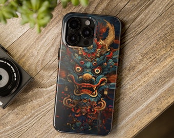 Vintage mystische Drache robuste Handyhülle | benutzerdefinierte Telefonhülle | Schützende Handytasche | iPhone | Samsung
