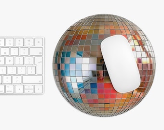 Regenbogen Diskokugel Maus Pad