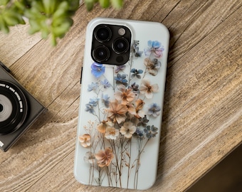 Vintage boho style wild flowers Tough Phone Case | custom Phone Cover | Protective Phone case | iPhone | Samsung