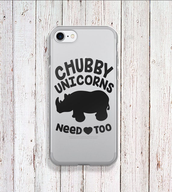 Clear Iphone Case Chubby Unicorns Need Love Too Phone Case Etsy